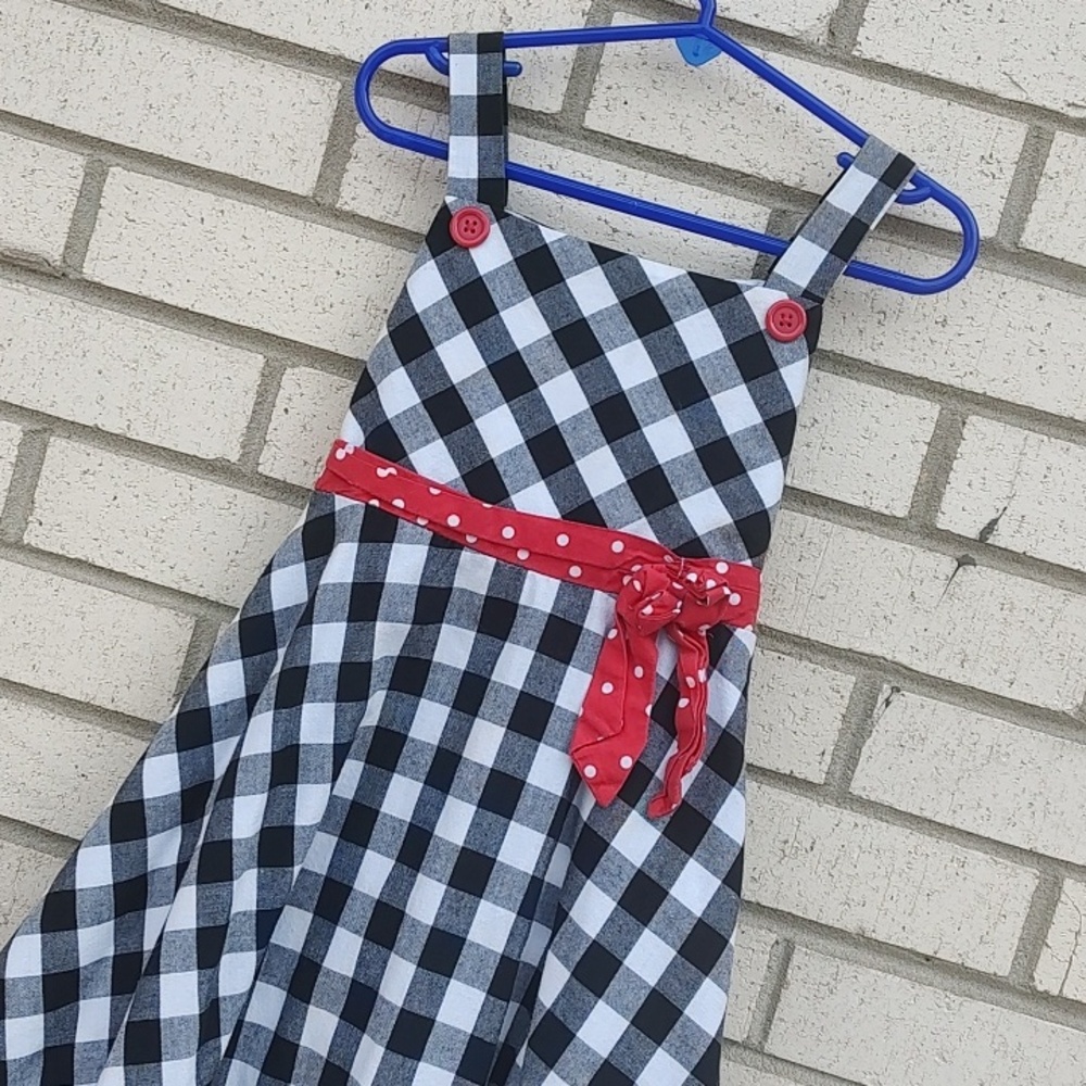 🍉 Dress with Red Polka Dot Belt - Picture 7 of 10